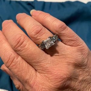 White gold plated ring